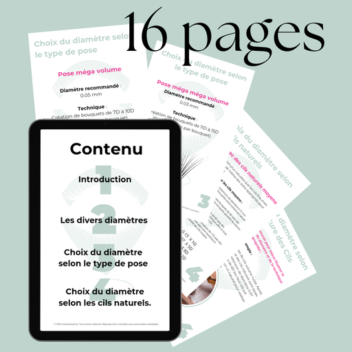 Guide Pratique des Diamètres pour la Pose d'Extensions de Cils